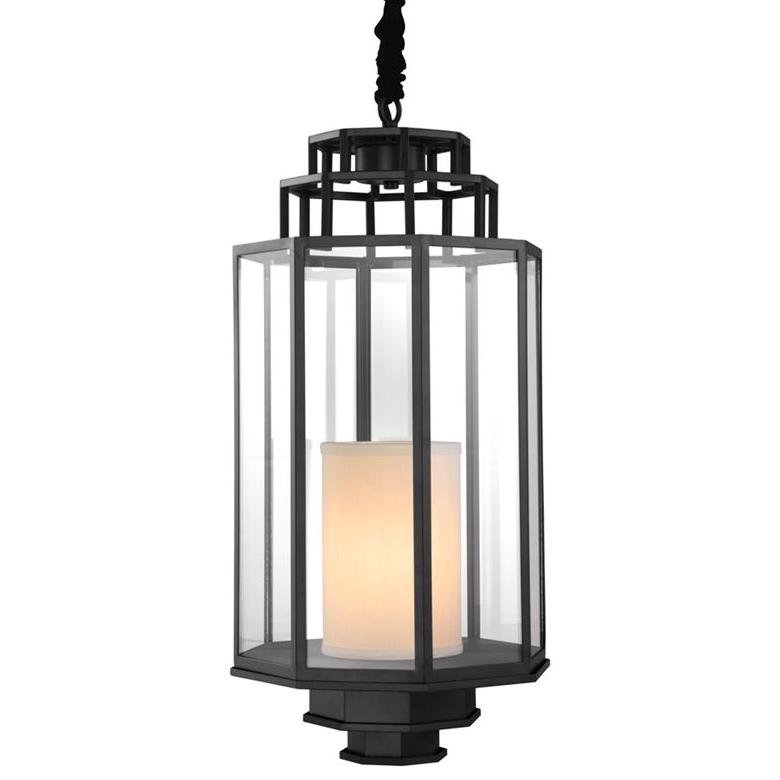 Люстра Lantern Monticello M Черный Прозрачное Стекло Кремовый Люстра Lantern Monticello M Черный Прозрачное Стекло Кремовый в Костроме | Loft Concept