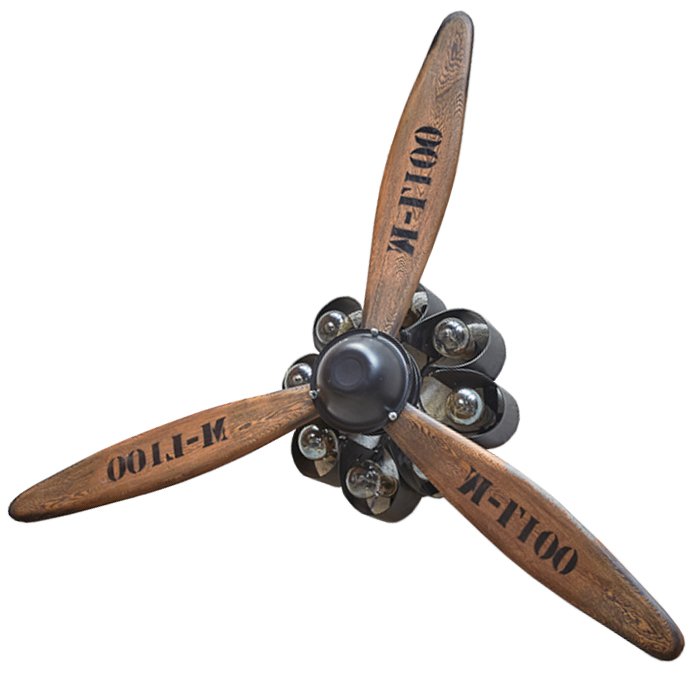 Бра пропеллер Wood Propeller Wall Lamp Графит Дуб темный Бра пропеллер Wood Propeller Wall Lamp Графит Дуб темный в Костроме | Loft Concept