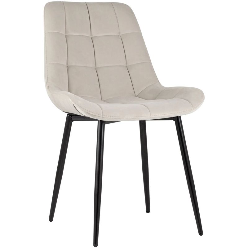 Стул NANCY Chair Молочный Цвет Черные Ножки Молочный Черный Стул NANCY Chair Молочный Цвет Черные Ножки Молочный Черный в Костроме | Loft Concept