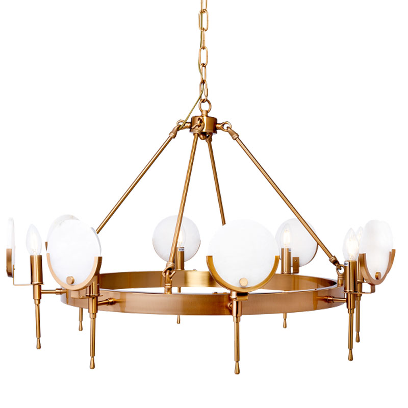Люстра Levanzo Chandelier 85 Золотой Белое матовое стекло Люстра Levanzo Chandelier 85 Золотой Белое матовое стекло в Костроме | Loft Concept