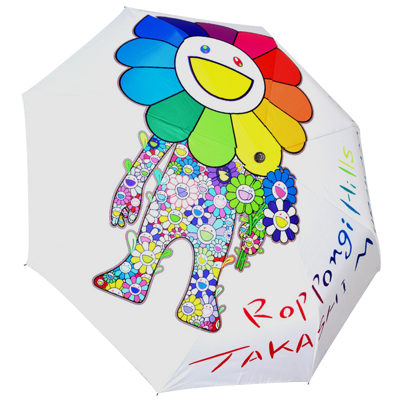 Зонт раскладной TAKASHI MURAKAMI дизайн 004 Белый цвет Белый Мульти Зонт раскладной TAKASHI MURAKAMI дизайн 004 Белый цвет Белый Мульти в Костроме | Loft Concept