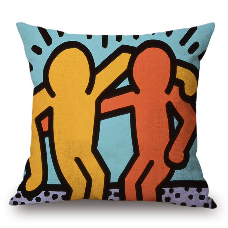 Подушка Keith Haring 6 Мульти Подушка Keith Haring 6 Мульти в Костроме | Loft Concept