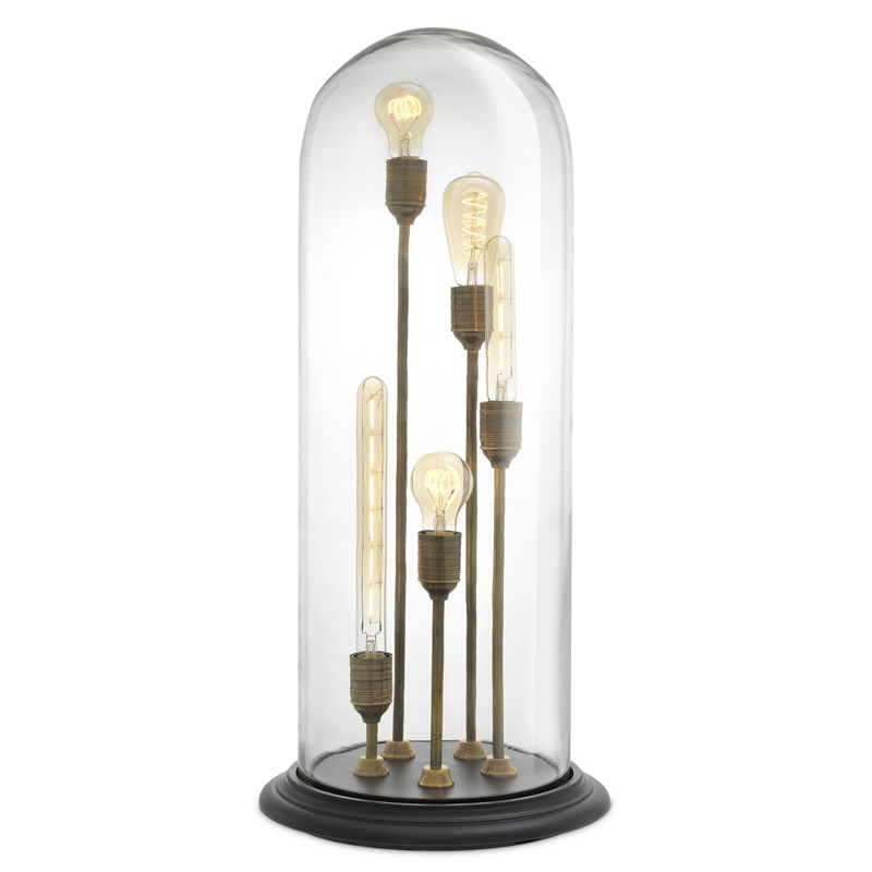 Настольная лампа Eichholtz Table Lamp Opus Черный Винтажная латунь Прозрачный Настольная лампа Eichholtz Table Lamp Opus Черный Винтажная латунь Прозрачный в Костроме | Loft Concept