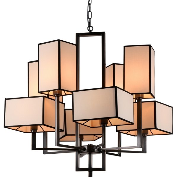 Люстра Cubismus Chandelier 8 Черный Кремовый Люстра Cubismus Chandelier 8 Черный Кремовый в Костроме | Loft Concept