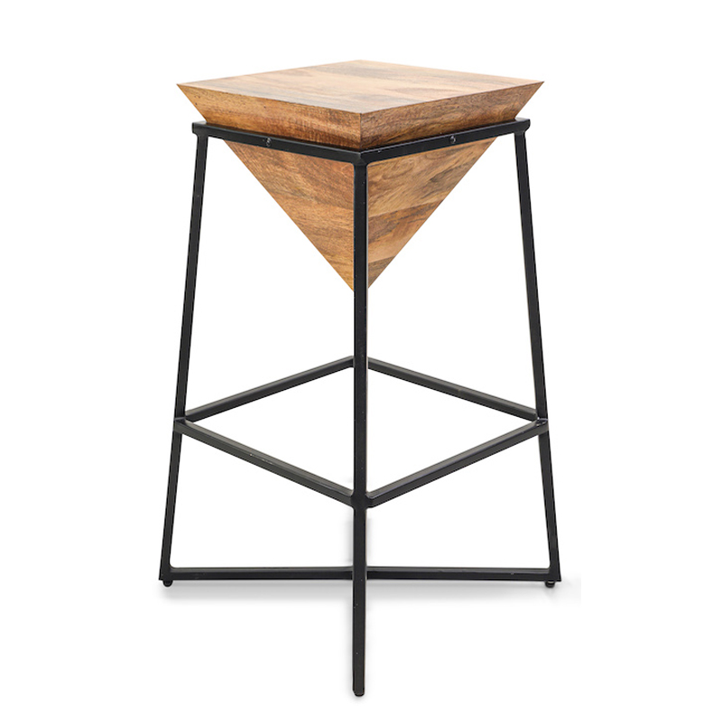 Приставной стол Inverted Pyramid Side Table light Черный Бежевый Приставной стол Inverted Pyramid Side Table light Черный Бежевый в Костроме | Loft Concept