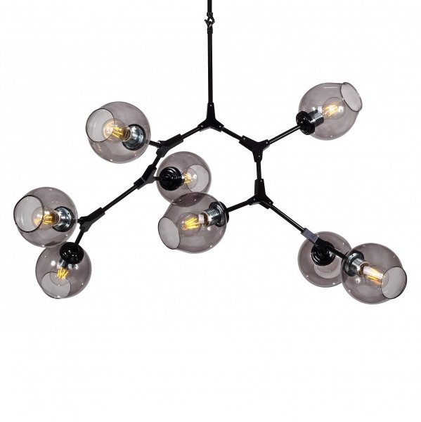 Люстра branching bubble Chandelier 8 Black Черный Серый Люстра branching bubble Chandelier 8 Black Черный Серый в Костроме | Loft Concept
