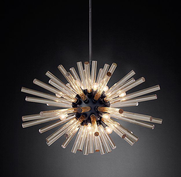 Светильник Crystal Starburst Chandelier Elliptical Черный в Костроме | Loft Concept 