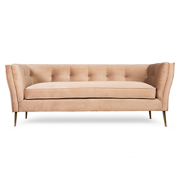 Диван трехместный Flatter beige Бежево-серый Диван трехместный Flatter beige Бежево-серый в Костроме | Loft Concept