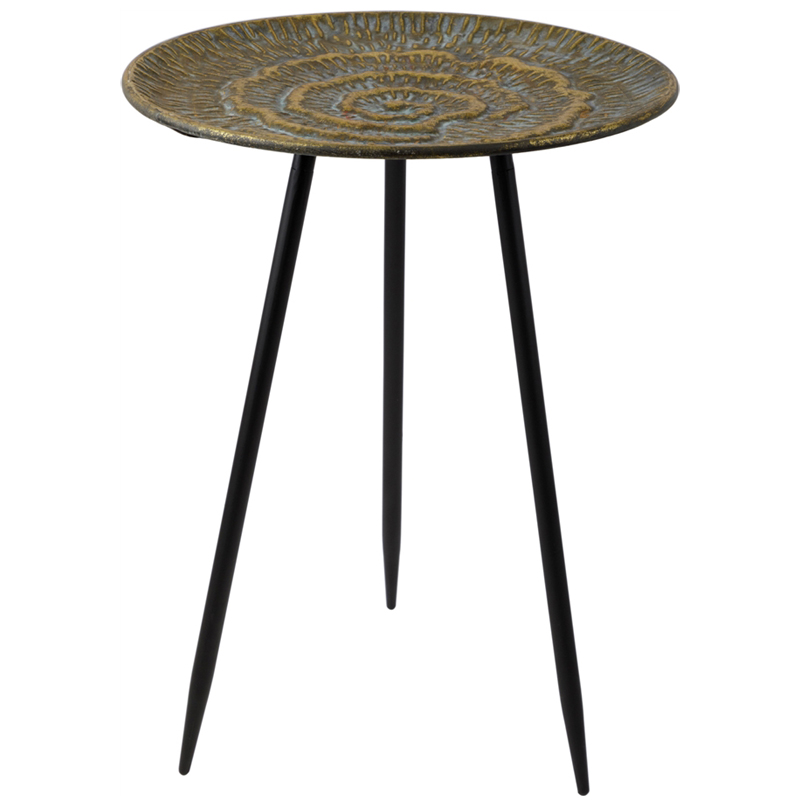 Приставной стол Spiral Side Table Винтажная латунь Черный Приставной стол Spiral Side Table Винтажная латунь Черный в Костроме | Loft Concept