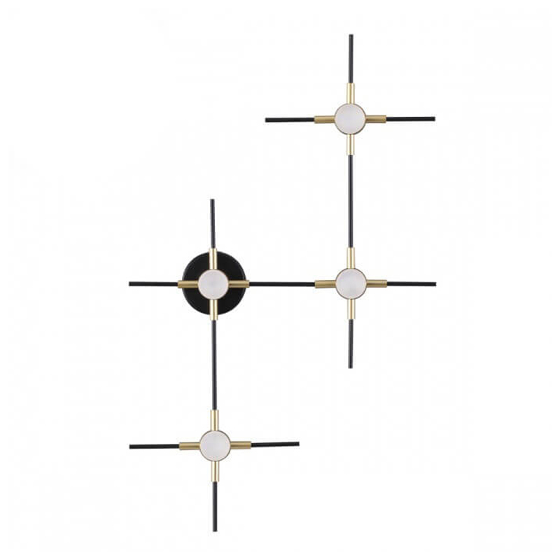 Бра Ake Sconce Черный Белый Золотой Бра Ake Sconce Черный Белый Золотой в Костроме | Loft Concept