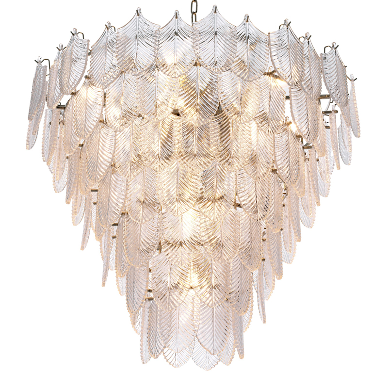 Люстра Eichholtz Chandelier Verbier L clear Никель Прозрачный Люстра Eichholtz Chandelier Verbier L clear Никель Прозрачный в Костроме | Loft Concept
