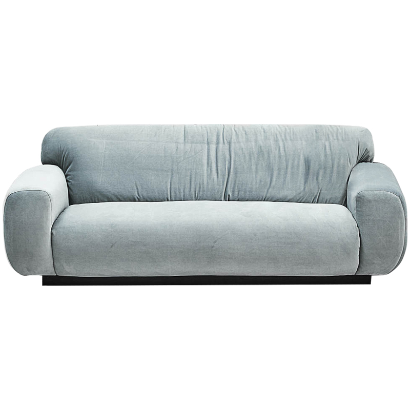 Диван Inesia Sofa Голубой пастельный Черный Диван Inesia Sofa Голубой пастельный Черный в Костроме | Loft Concept