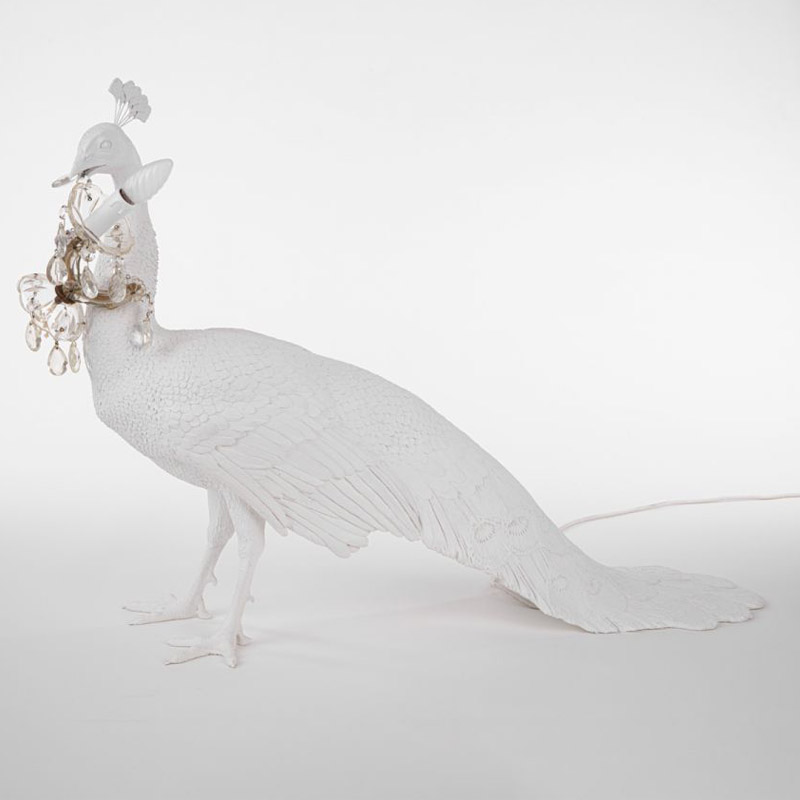 Настольная лампа Seletti Peacock Led Lamp Белый Настольная лампа Seletti Peacock Led Lamp Белый в Костроме | Loft Concept