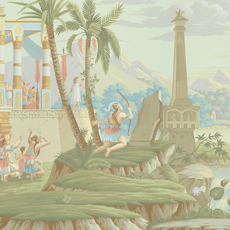 Обои ручная роспись The Incas Pastel on scenic paper Обои ручная роспись The Incas Pastel on scenic paper в Костроме | Loft Concept