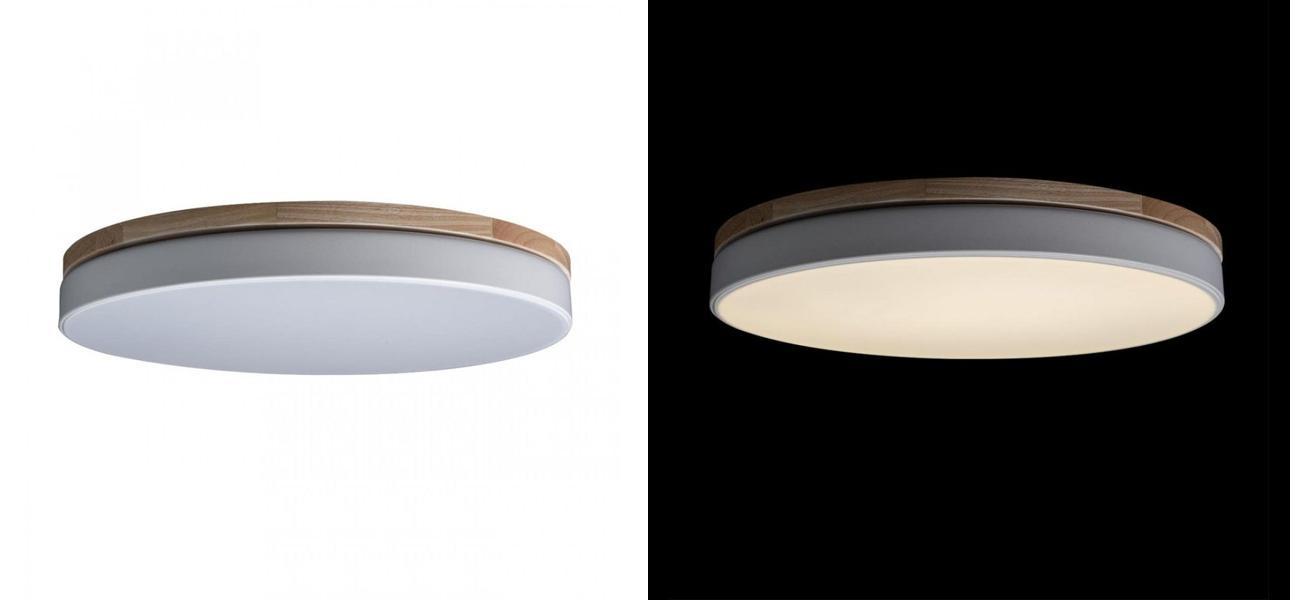 Потолочный светильник Wooden Wheels White диаметр 50 - фото