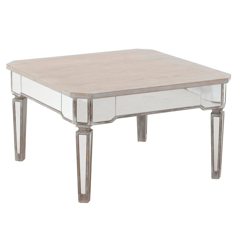 Кофейный стол Amlet Mirrored Table Бежево-серый Зеркало Кофейный стол Amlet Mirrored Table Бежево-серый Зеркало в Костроме | Loft Concept