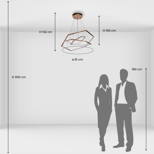 Люстра с 3-мя подвесами в виде шестиугольников Hexagon Horizontal в Костроме