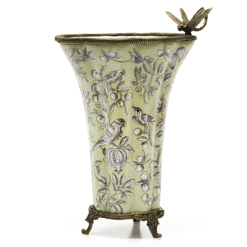Ваза Pomegranate Vase Золотой Прозрачный зеленый Ваза Pomegranate Vase Золотой Прозрачный зеленый в Костроме | Loft Concept