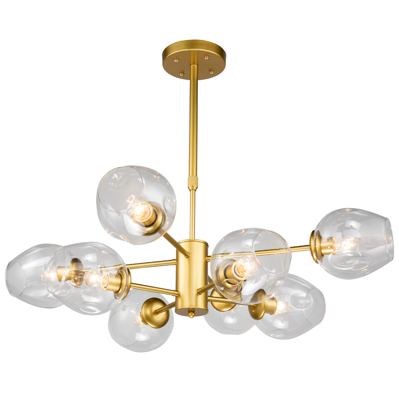 Люстра Branching Bubble Chandelier gold 8 Глянцевое золото Прозрачный Люстра Branching Bubble Chandelier gold 8 Глянцевое золото Прозрачный в Костроме | Loft Concept