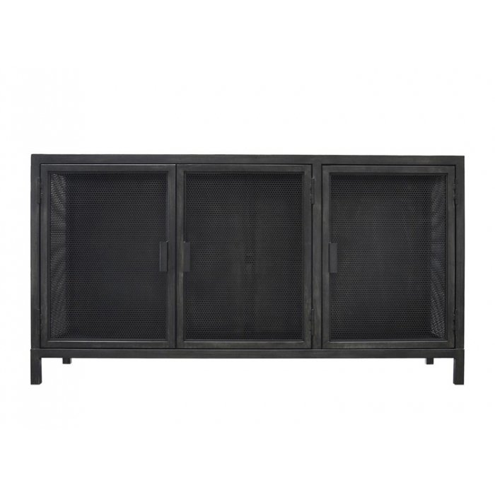 Буфет с 3-мя дверцами из металлической сетки Industrial Loft Dark Metal 3 Door Beto Cabinet Черный Буфет с 3-мя дверцами из металлической сетки Industrial Loft Dark Metal 3 Door Beto Cabinet Черный в Костроме | Loft Concept