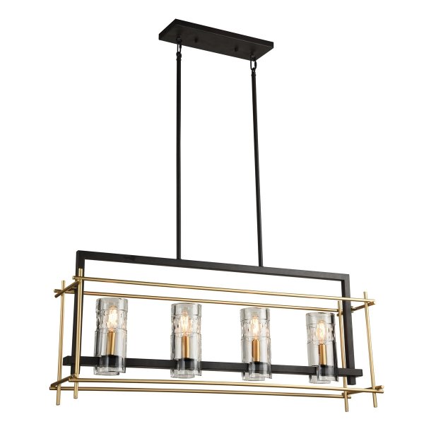 Подвесной светильник Brass Glass Pendant 4 Черный Латунь Подвесной светильник Brass Glass Pendant 4 Черный Латунь в Костроме | Loft Concept