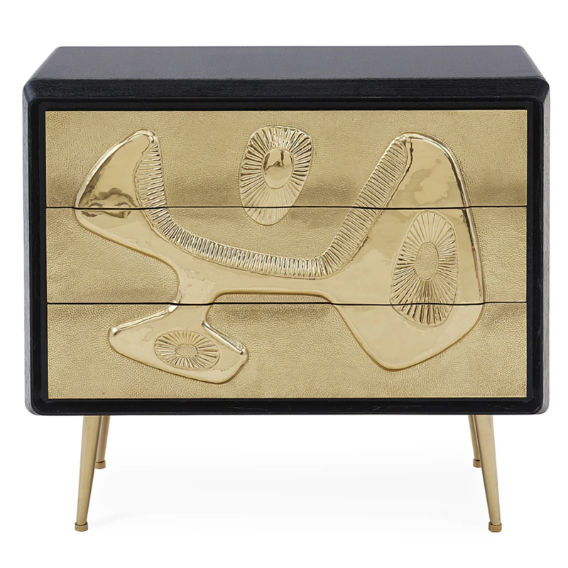 Тумба REFORM THREE-DRAWER CHEST Золотой Черный Тумба REFORM THREE-DRAWER CHEST Золотой Черный в Костроме | Loft Concept