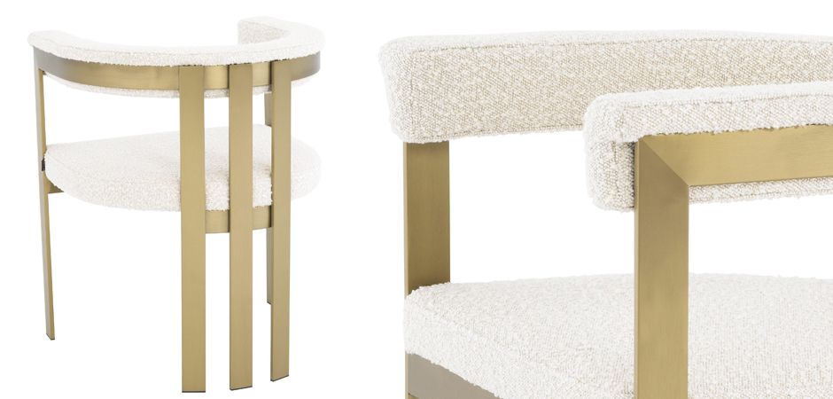 Стул Eichholtz Dining Chair Clubhouse boucle cream Стул Eichholtz Dining Chair Clubhouse boucle cream - Loft-Concept в Костроме
