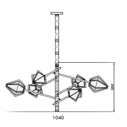 Люстра HARLOW Spoke Chandelier Gabriel Scott Люстра HARLOW Spoke Chandelier Gabriel Scott в Костроме