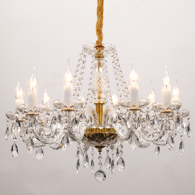 Люстра Megane Chandelier Прозрачный Глянцевое золото Люстра Megane Chandelier Прозрачный Глянцевое золото в Костроме | Loft Concept
