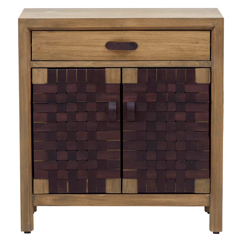 Комод Braided Leather Wood Chest of Drawers M Коричневый Древесина Комод Braided Leather Wood Chest of Drawers M Коричневый Древесина в Костроме | Loft Concept