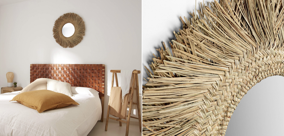 Зеркало сплетенное вручную Handmade Mirror Light Safari Зеркало сплетенное вручную Handmade Mirror Light Safari - Loft-Concept в Костроме