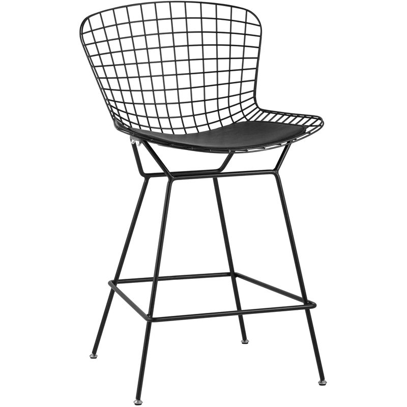 Полубарный стул Bertoia Barstool Черный Матовый Металл Черный Полубарный стул Bertoia Barstool Черный Матовый Металл Черный в Костроме | Loft Concept