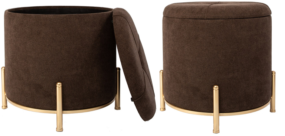 Пуф Gold Legs коричневый Пуф Gold Legs коричневый - Loft-Concept в Костроме