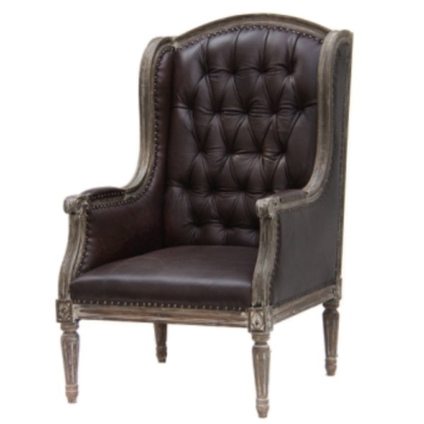 Кожаное кресло English Wingback chair Кожаное кресло English Wingback chair в Костроме | Loft Concept