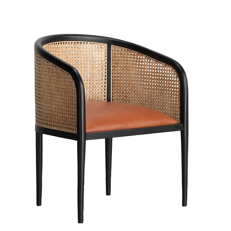 Кресло Rattan Decor Chair Terracotta Черный Терракотовый Бежевый Кресло Rattan Decor Chair Terracotta Черный Терракотовый Бежевый в Костроме | Loft Concept