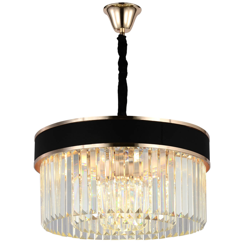 Люстра Holi Elegant With Golden Line light D 50 Черный Прозрачное Стекло Люстра Holi Elegant With Golden Line light D 50 Черный Прозрачное Стекло в Костроме | Loft Concept