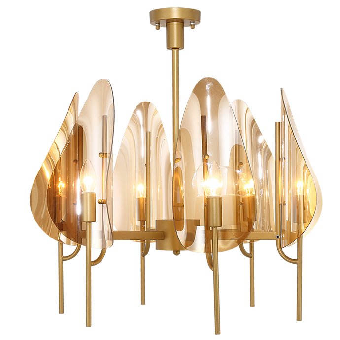 Люстра Chandelier Max Ingrand Fontana Arte Amber glass Золотой Янтарь (Amber) Люстра Chandelier Max Ingrand Fontana Arte Amber glass Золотой Янтарь (Amber) в Костроме | Loft Concept