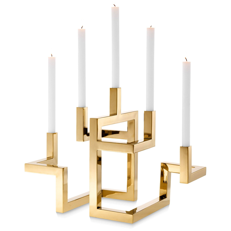 Подсвечник Eichholtz Candle Holder Skyline Латунь Подсвечник Eichholtz Candle Holder Skyline Латунь в Костроме | Loft Concept