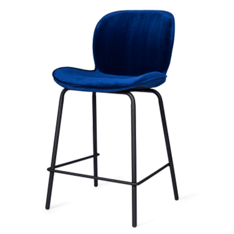 Полубарный стул Ardit Chair Черный Синий Полубарный стул Ardit Chair Черный Синий в Костроме | Loft Concept