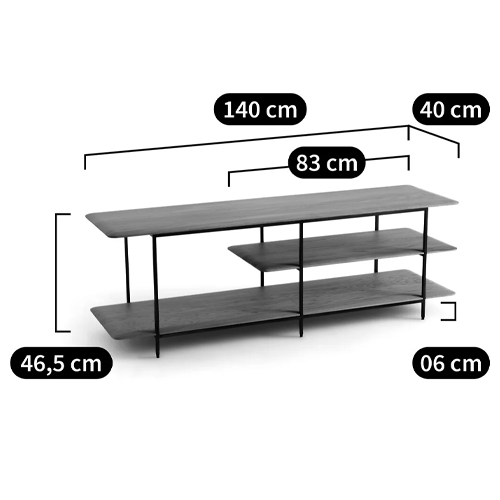 ТВ-тумба с полками из массива ореха Derick Wooden TV Stand ТВ-тумба с полками из массива ореха Derick Wooden TV Stand в Костроме