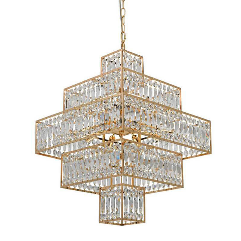 Люстра Crystal Inserts Lamp 16 Прозрачное Стекло Золотой Люстра Crystal Inserts Lamp 16 Прозрачное Стекло Золотой в Костроме | Loft Concept