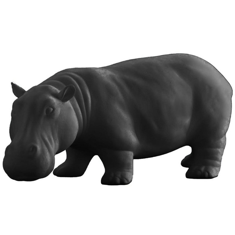 Статуэтка Abhika Hippo Bisc. Black Черный Статуэтка Abhika Hippo Bisc. Black Черный в Костроме | Loft Concept