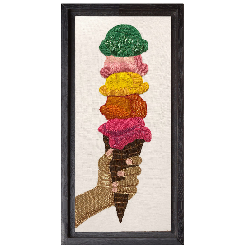 Панно Jonathan Adler ICE CREAM BEADED WALL ART Мульти Панно Jonathan Adler ICE CREAM BEADED WALL ART Мульти в Костроме | Loft Concept