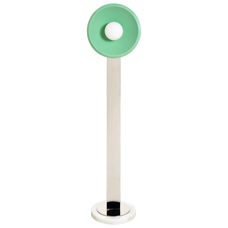 Торшер PEGGY FLOOR LAMP Бирюзовый Зеленый шалфей Белый Мрамор Bianco Никель Торшер PEGGY FLOOR LAMP Бирюзовый Зеленый шалфей Белый Мрамор Bianco Никель в Костроме | Loft Concept