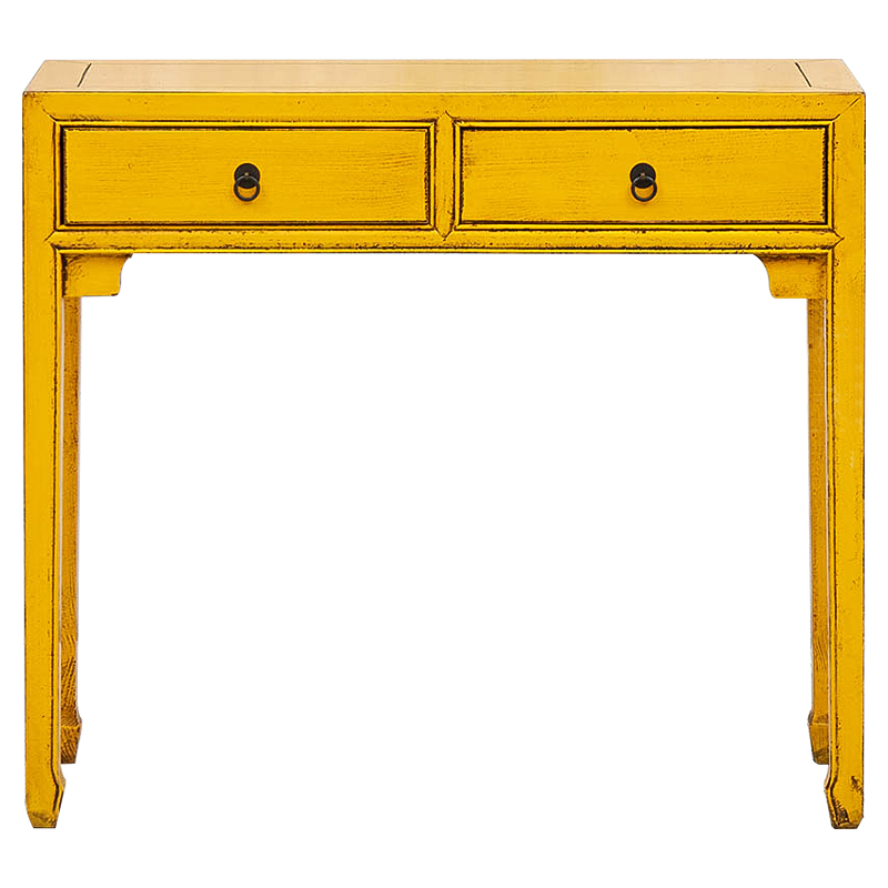 Консоль в китайском стиле с двумя ящиками Yellow Chinese Collection Console Желтый Консоль в китайском стиле с двумя ящиками Yellow Chinese Collection Console Желтый в Костроме | Loft Concept
