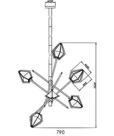 Люстра HARLOW Small Chandelier Gabriel Scott Люстра HARLOW Small Chandelier Gabriel Scott в Костроме