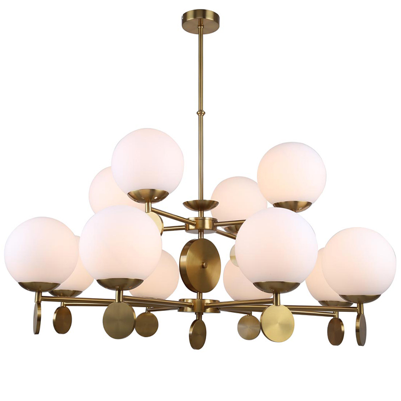 Люстра Kyran Chandelier Bronze 12 Бронза Белый Люстра Kyran Chandelier Bronze 12 Бронза Белый в Костроме | Loft Concept