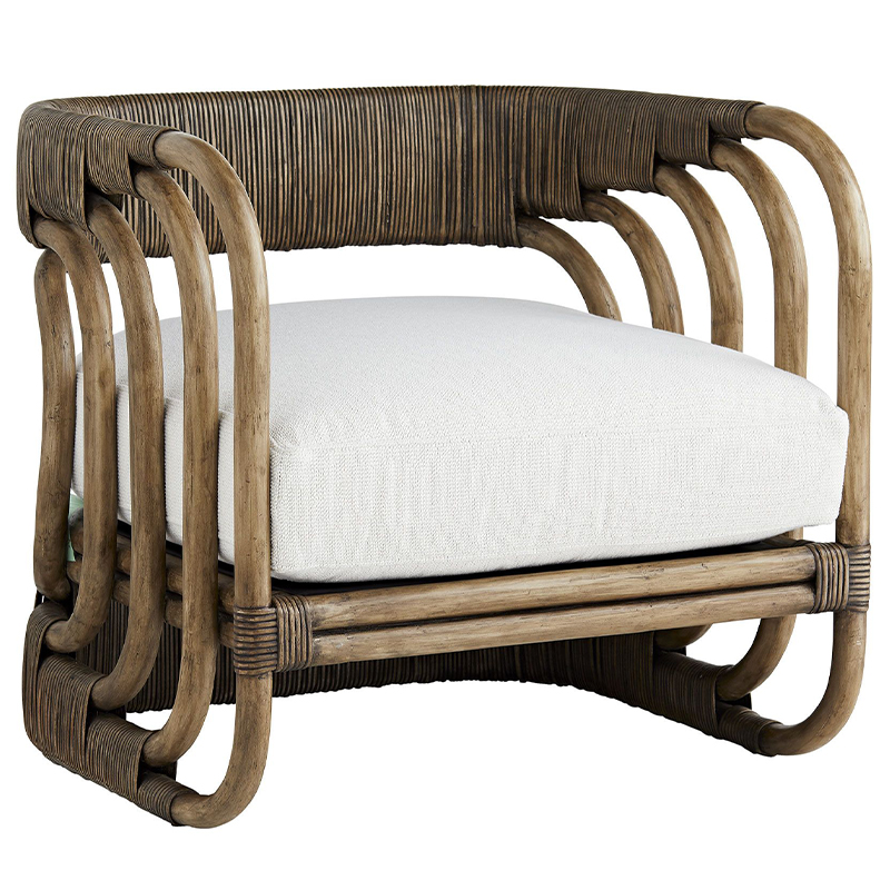 Кресло HAMZA CHAIR Коричневый Молочный Кресло HAMZA CHAIR Коричневый Молочный в Костроме | Loft Concept