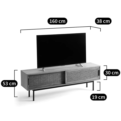 ТВ-тумба с плетеным декором Tate Wicker TV Stand ТВ-тумба с плетеным декором Tate Wicker TV Stand в Костроме