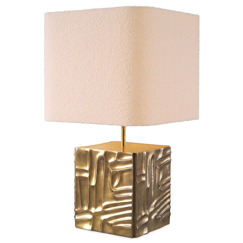Настольная лампа Eichholtz Table Lamp Oregon Bouclé Латунь Белый Настольная лампа Eichholtz Table Lamp Oregon Bouclé Латунь Белый в Костроме | Loft Concept